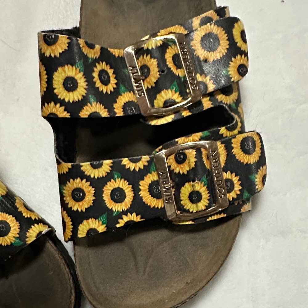 Simply Southern Sunflower Double Buckle Sandals